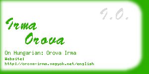 irma orova business card